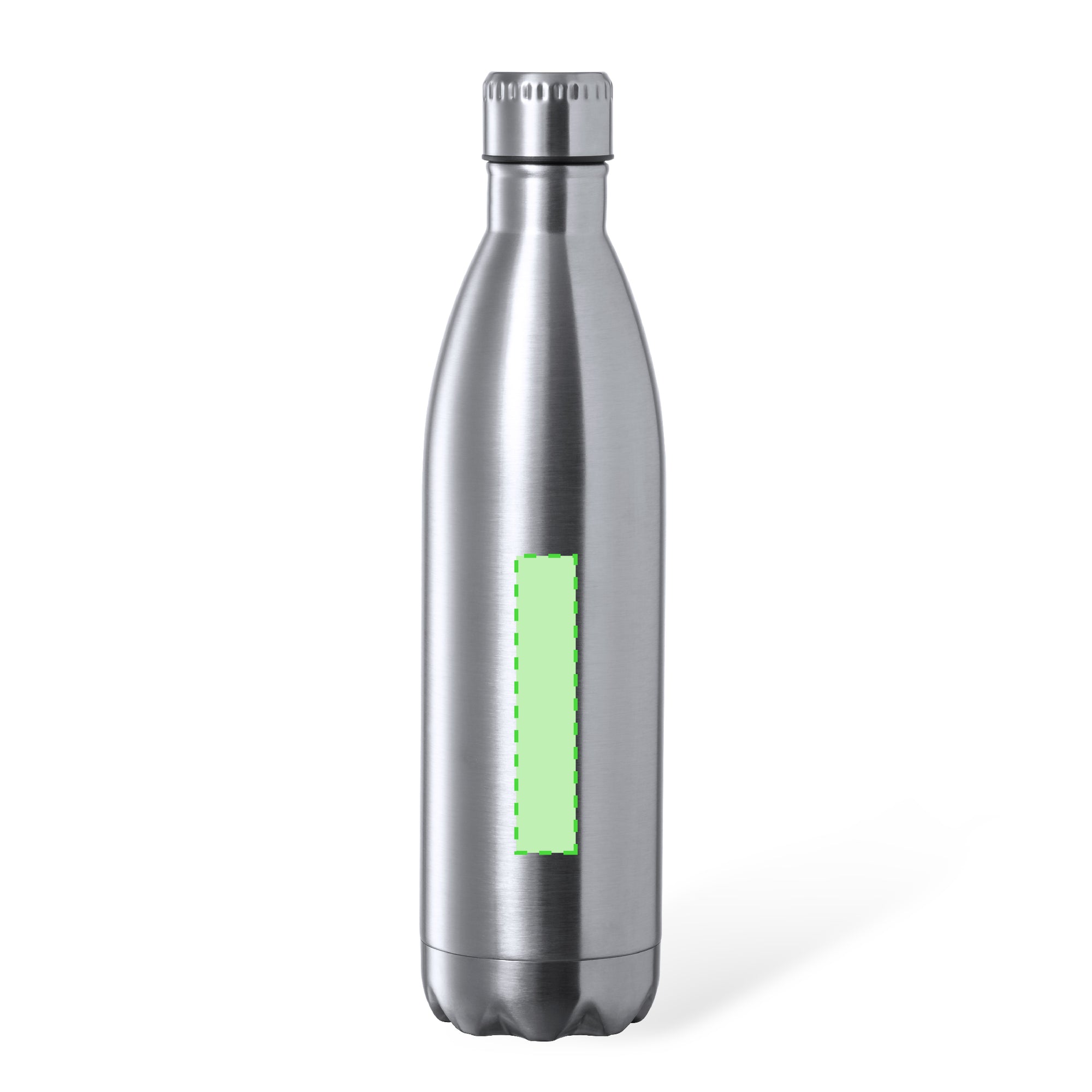 Botella Acero · 1 Litro de Capacidad · Acero Inox · Acabado Brillo · Personalizable · Ref. 1785