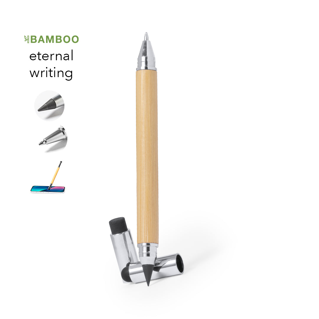 Eternal Pencil Pen · Includes Pencil and Ballpoint · Cotton Gift Bag · Recording Included · Customizable · Ref 20183