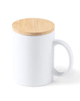 Ceramic Mug · 370 ML Capacity · Bamboo Lid · Customizable · Ref 4012