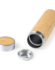 Stainless Steel Thermos · Tea Infuser · Bamboo Exterior Material · Customizable · Ref MD4032