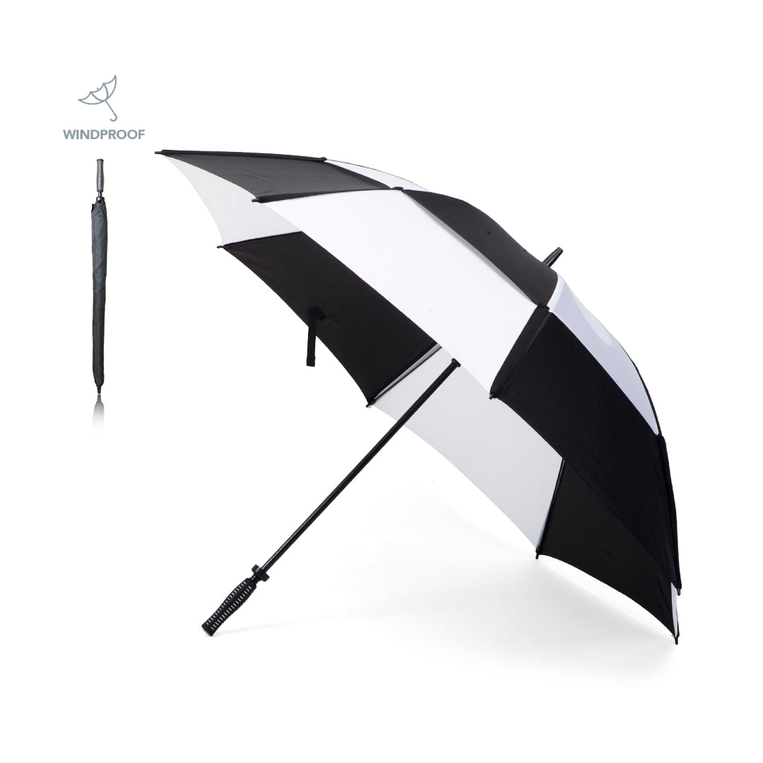 Paraguas Golf · Resistente Sistema Antiviento · Varillas de Fibra ·  Presentado con Funda · Personalizable · Ref 4393