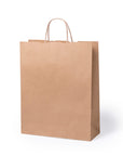 Bolsa Papel Kraft · Asas Cortas · Reforzada y con Fuelle · Personalizable a 2 Caras · Ref 5485