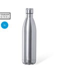 Botella Acero · 1 Litro de Capacidad · Acero Inox · Acabado Brillo · Personalizable · Ref. 1785