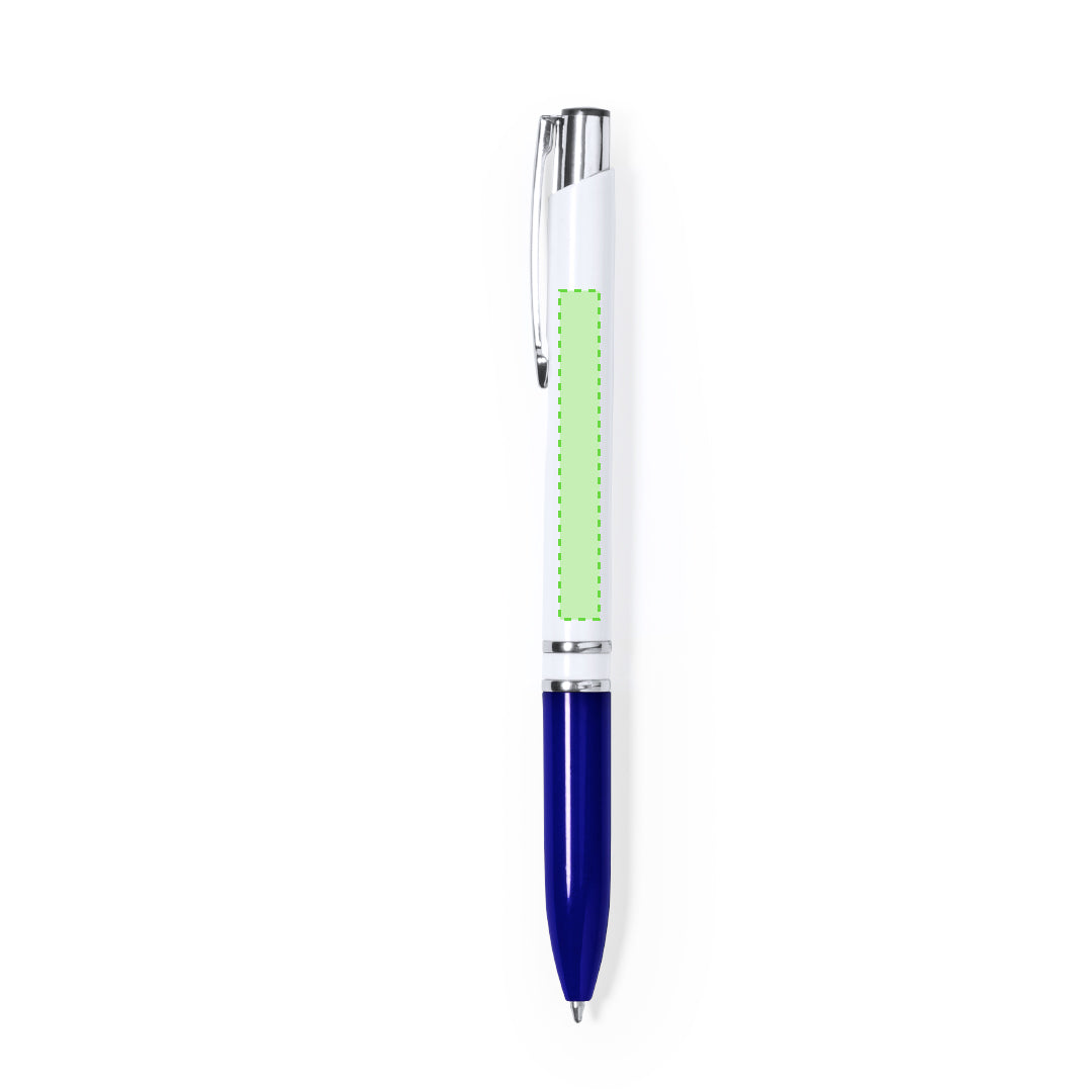 Bolígrafo Pulsador · Colores Brillantes · Resistente · Tinta Jumbo Azul · Personalizable · Ref 20224